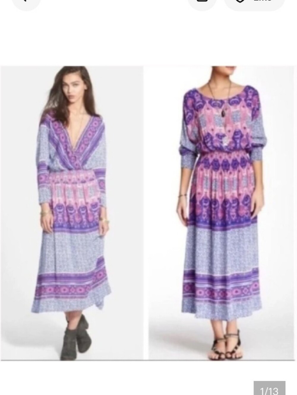 Free People She's A Lady Reversible Midi Dress - Picture 6 of 6